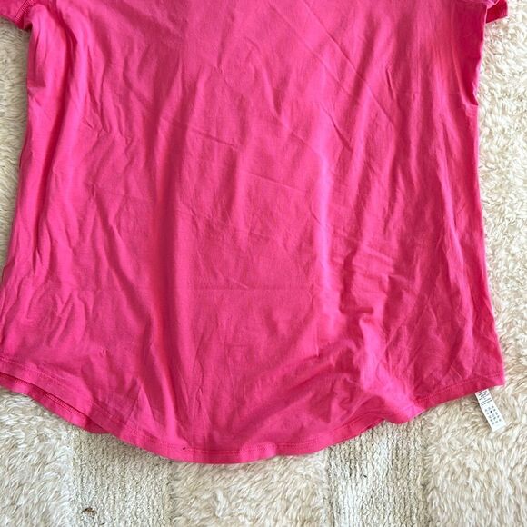 CRZ YOGA Pima Cotton Short Sleeve Casual T-shirt Top, Pink, XL, nwot - Picture 5 of 7